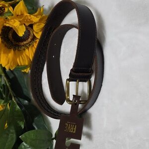 Frye Women's Dark Brown Leather Belt